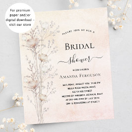 Brautparty Creme Wildblumen Haushaltseinladung