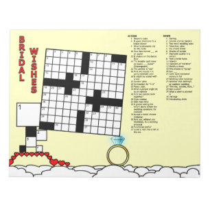 Brautparty Crossword Game Book (11x11 Grid) Notizblock