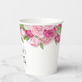 Brautparty-Cup mit rosa Wasserfarbe Pappbecher (Links)