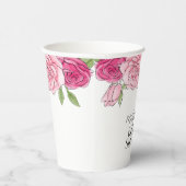 Brautparty-Cup mit rosa Wasserfarbe Pappbecher (Rechts)