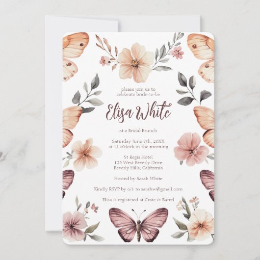 Brautparty CUSTOM Einladung (Vorderseite)