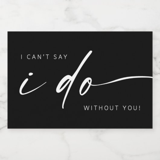 Brautparty Custom Mini Sparkling Weinflasche Labra Schaumweinetikett (Einzelnes Label)