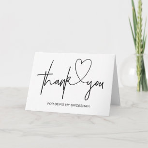 Brautparty Danke, Card Bridesman Danke