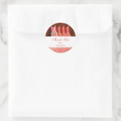 Brautparty Danke, CORAL Gowns V12 Runder Aufkleber (Tasche)