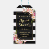 Brautparty Danke, dass du rosa Florenstreifen hast Geschenkanhänger (Vorderseite)