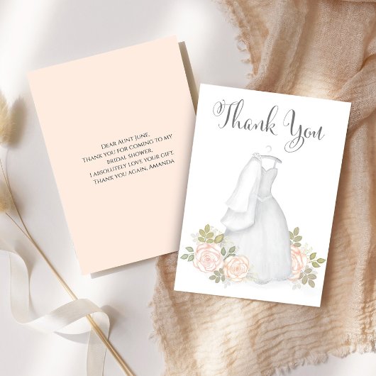 Brautparty Danke, dass Sie Hochzeitskleid haben Dankeskarte