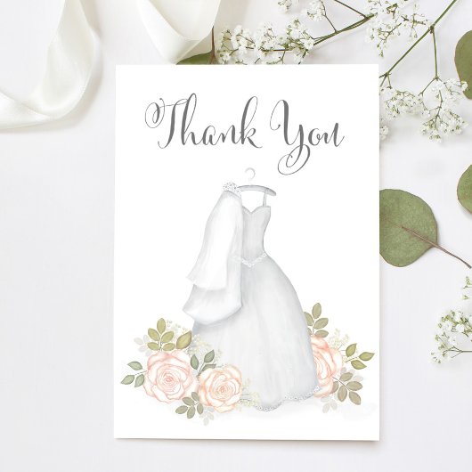 Brautparty Danke, dass Sie Hochzeitskleid haben Dankeskarte