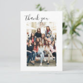 Brautparty Danke, Foto Minimalistisch Dankeskarte (Stehend Vorderseite)