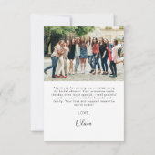 Brautparty Danke, Foto Minimalistisch Dankeskarte (Rückseite)