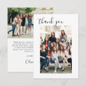 Brautparty Danke, Foto Minimalistisch Dankeskarte (Vorne/Hinten)