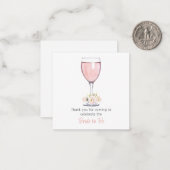 Brautparty Dankeschön an die Karte Blush Bloral (Vorderseite/Rückseite Beispiel)