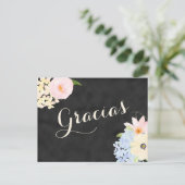 Brautparty Dankeschön auf Spanisch Einladungspostkarte (Stehend Vorderseite)