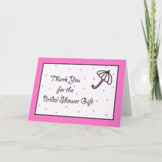 Brautparty Dankeschön Card — Bridal Umbrella Dankeskarte