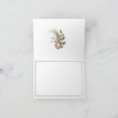 Brautparty Dankeschön Card mit Dress & Florals Dankeskarte (Innenseite)