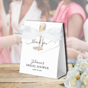 Brautparty Dankeschön Perlen & Prosecco Geschenkschachtel