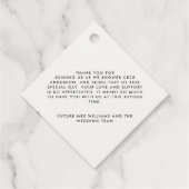 Brautparty dankt Ihnen für das moderne Pampasgras Geschenkanhänger (Rückseite)