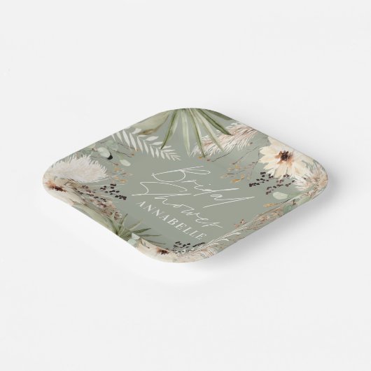 Brautparty dankt Ihnen für das moderne Pampasgras Pappteller (Gewinkelt)