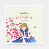 Brautparty Dark Royal Blue Cocktail Gown Serviette (Vorderseite)