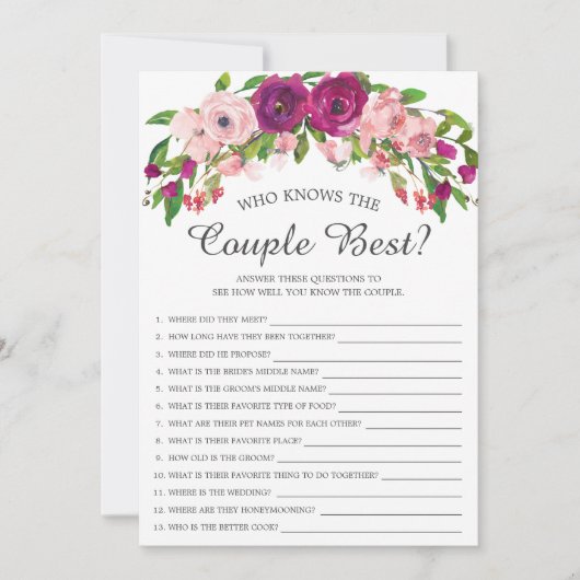 Brautparty, das das beste Paar kennt Einladung (Vorderseite)