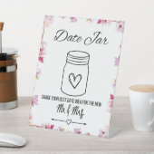 Brautparty Date Jar Ideas Pedestal Zeichen Sockelschild (In SItu)