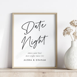 Brautparty Date Jar Sign Poster