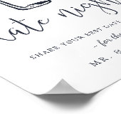 Brautparty Date Night Jar Sign Poster (Ecke)