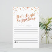 Brautparty Datum nächtliche Vorschläge Rose Gold B (Stehend Vorderseite)