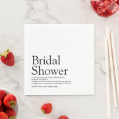 Brautparty Definition Moderner Spaß Serviette (Beispiel)