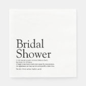 Brautparty Definition Moderner Spaß Serviette (Vorderseite)