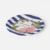 Brautparty-Dekor-Goldbreiter gestreifter Pappteller (Schrägansicht)