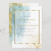 Brautparty | Denim Blue Watercolor Wash Ankündigung (Vorne/Hinten)