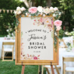 Brautparty der antiken Rose Willkommen Poster<br><div class="desc">Dieses Design besticht durch einen schönen rustikalen antiken Rosenbukett mit sanften rosa,  pfirsichfarbenen und rot-grünen Rose. Sehen Sie sich die gesamte Kollektion an,  um mehr passende Artikel zu finden!</div>