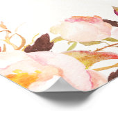 Brautparty der antiken Rose Willkommen Poster (Ecke)