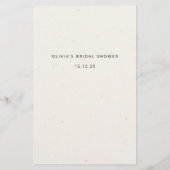 Brautparty der Aquarellfarben-Wildblume (Rückseite)