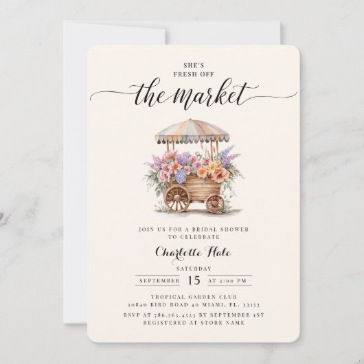 Brautparty der Bauer Einladung (Vorderseite)