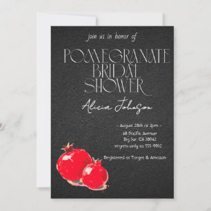 Brautparty der Blushing Pomegranate Branch Einladung
