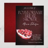 Brautparty der Blushing Pomegranate Branch Einladung (Vorne/Hinten)