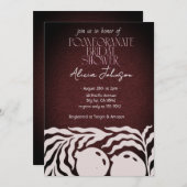 Brautparty der Blushing Pomegranate Branch Einladung (Vorne/Hinten)