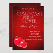 Brautparty der Blushing Pomegranate Branch Einladung (Vorne/Hinten)