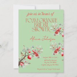 Brautparty der Blushing Pomegranate Branch Einladung