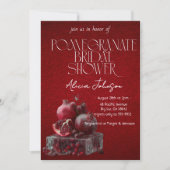 Brautparty der Blushing Pomegranate Branch Einladung (Vorderseite)