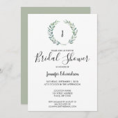 Brautparty der botanischen Aquarellfärbung Einladung (Vorne/Hinten)
