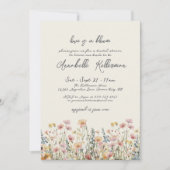 Brautparty der botanischen Wildblumen im Herbst Einladung (Vorderseite)