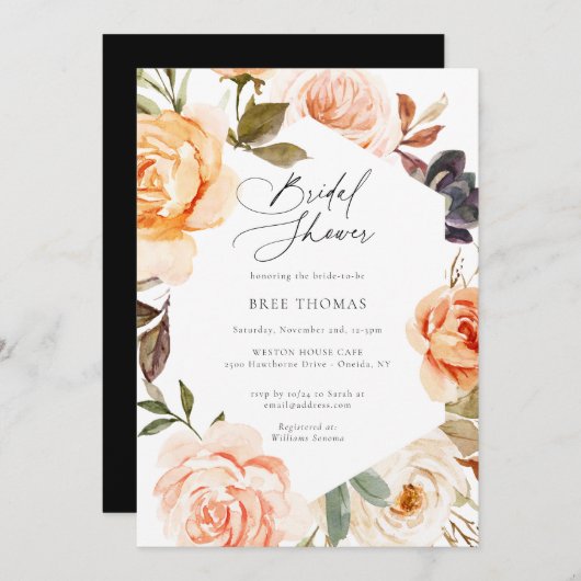 Brautparty der Erdung des Herbstes Einladung (Vorne/Hinten)