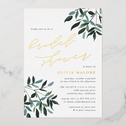 Brautparty der Ernte Folieneinladung (Vorderseite)