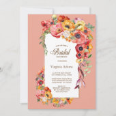 Brautparty der farbenfrohen Poppies Einladung (Vorderseite)