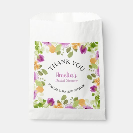 Brautparty der Frühlingsflora Geschenktütchen (Vorderseite)