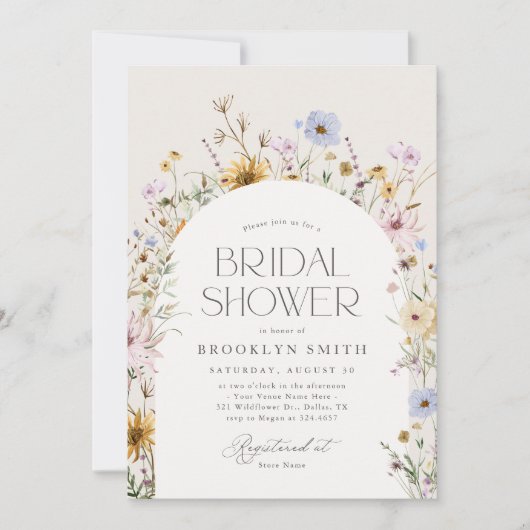 Brautparty der FrühlingsWildblume Einladung (Vorderseite)
