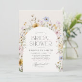 Brautparty der FrühlingsWildblume Einladung (Stehend Vorderseite)