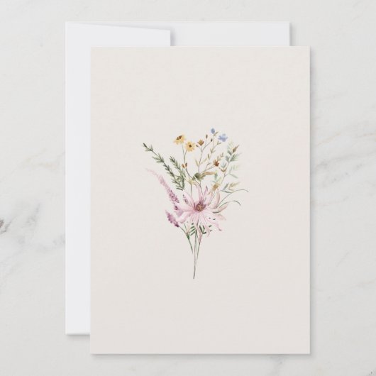 Brautparty der FrühlingsWildblume Einladung (Rückseite)